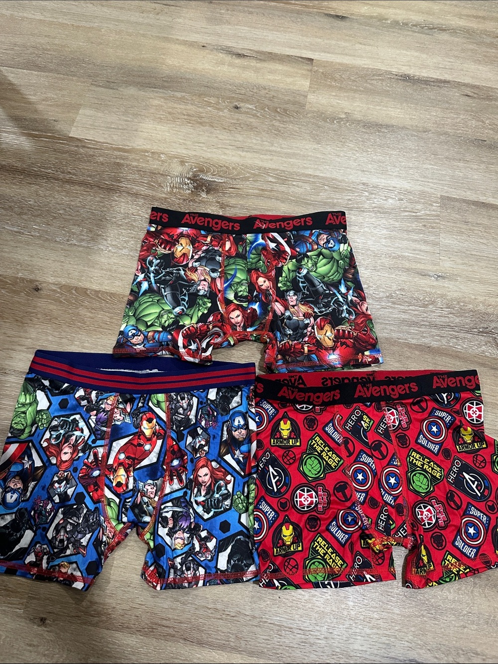 Avenger Multicolor Marvel Boxer Briefs Set - Red/Blue/Green of 3